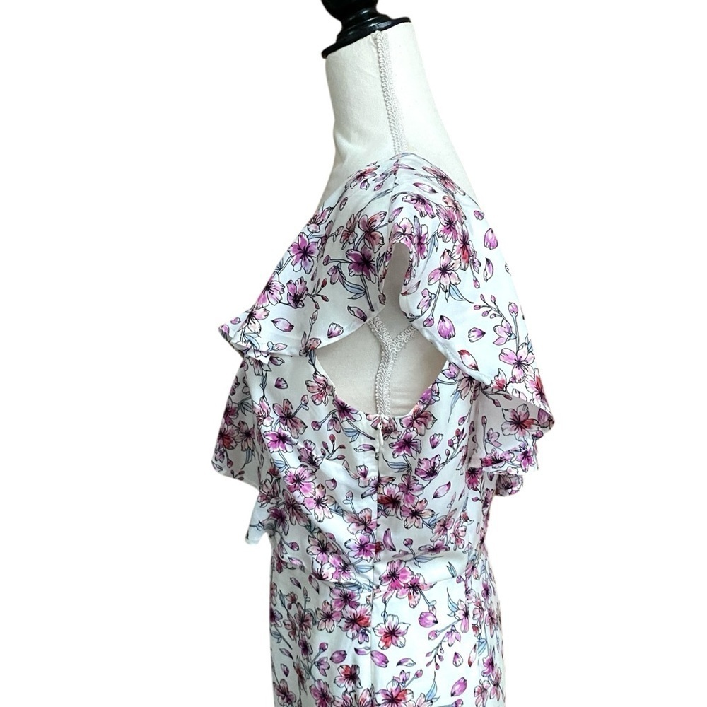 Cupcakes & Cashmere Delphia Floral One Shoulder Midi Dress NWT 10 - Picture 8 of 16